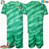 Camiseta Croacia Portero Visitante Equipación para niños Eurocopa 2024 manga corta (+ pantalones cortos)